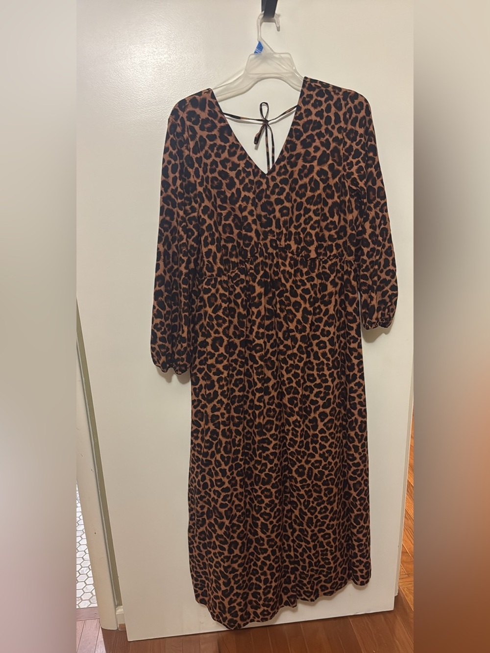 Time and Tru Leopard Print Maxi Dress in Brown and Black